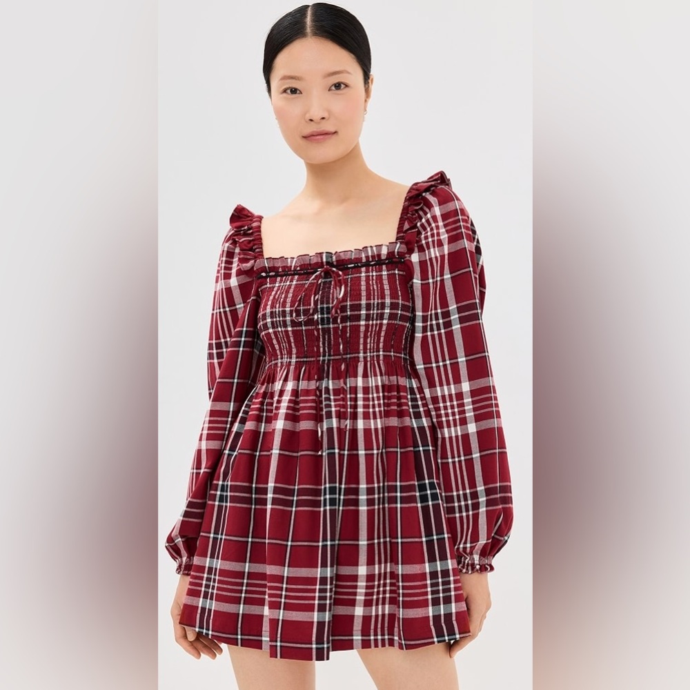 Hill House Home The Long Sleeve Scarlett Mini Nap Dress Size S - Picture 6 of 15